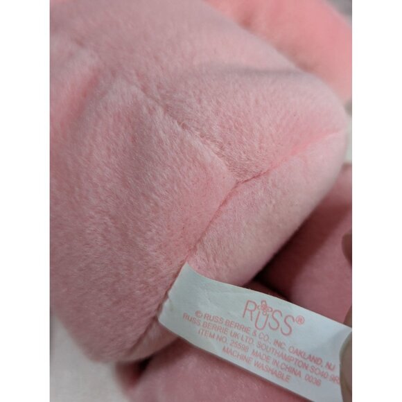 Russ Skribbles Grandmas Little Love Pink Plush Teddy Bear 9" Embroidered Hearts - Picture 3 of 4